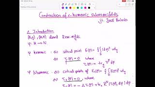 Anna Siffert Münster  Construction of biharmonic submanifolds of cohomogeneity one manifolds [upl. by Anelim]