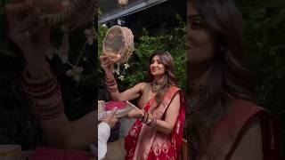 Shilpa Shetty celebration karva chauth chand chupa badal me shilpashetty rajkundra celebration [upl. by Opiuuk]