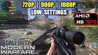 HD 7870  R9 270X  Call Of Duty Modern Warfare  1080p 900p 720p [upl. by Enelrak]