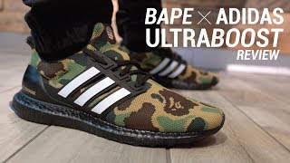 Bape x Adidas Ultra Boost Review amp On Feet [upl. by Gonnella]