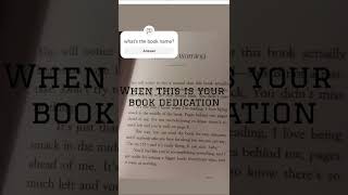 Book dedicationbibliophile  booklover booktokromancebooks booksbookishbooktubebookreview [upl. by Notle]