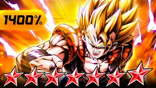 Dragon Ball Legends ZENKAI 7 1400 14 STAR GRN SUPER GOGETA HE ONESHOT GOKU amp FRIEZA [upl. by Dann]