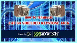 How to Terminate Cat6A Shielded Cable onto a Keystone Jack [upl. by Llerehs649]