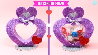 Dulceros de corazón en foami  Moldes  Ideas para regalar fáciles y económicas Partypop DIY🎉 [upl. by Bobbi329]