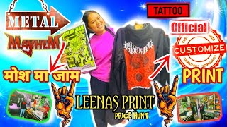 Leenas Print Price Hunt🤘Customized Metal Merch amp Big Announcement for Metalheads🎸☠🤟 [upl. by Atilegna]