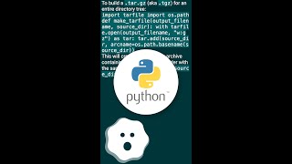 How to create full compressed tar file using Python shorts [upl. by Nelyag]