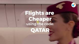 Book Qatar Airways on Wakanowcom Get a Discount Using Promo Code QATAR [upl. by Rego]