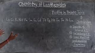 Position of Lanthanides in Periodic Table [upl. by Joanna742]