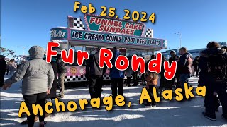 022524 Anchorage Alaska Fur Rondy 2024 Carnival fur auction snow sculptures [upl. by Capp]