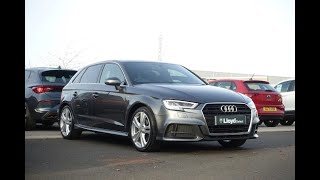 AUDI A3 35 TFSI S Line 5dr 2019Lloyd Motors [upl. by Nessi759]