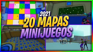 MEJORES 20 MAPAS de MINIJUEGOS en 2022 Fortnite Modo Creativo [upl. by Trudie]