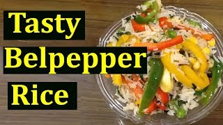 Belpepper rice  Varieties of rice recipes in telugu  Veg variety rice recipes in telugu [upl. by Sixel285]