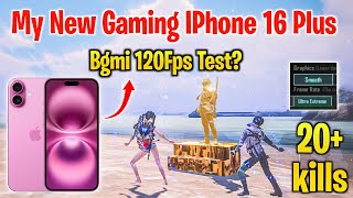 My New Gaming Phone IPhone 16 Plus Bgmi Test  IPhone 16 Plus Bgmi 35 Update Test  Bgmi 120Fps [upl. by Acima761]