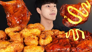 교촌 허니콤보 치킨 BBQ 자메이카 통다리 치킨 먹방 BBQ GRILLED CHICKEN amp FRIED CHICKEN WINGS ASMR MUKBANG [upl. by Heimer827]