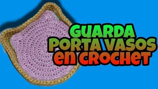 Cómo tejer Guarda PORTAVASOS en forma de GATITO🐱 tejido a crochet [upl. by Attenna]