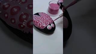 Pink Polka Dot Lady Bug Rock Painting [upl. by Eryt]