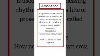 Assonance  Assonance figure of speech  Assonance definition and examples [upl. by Breh]