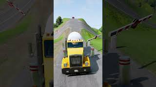 BeamNG drive truck vs bollards crash part276 automobile india beamngdrive usa car shorts [upl. by Norvin]