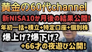 新NISA10か月後の結果公開年初一括積立特定口座個別株66才の夜遊び公開 [upl. by Ttihw]