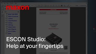 ESCON Studio Help at your fingertips [upl. by Kedezihclem198]