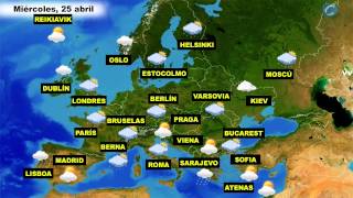 El tiempo en Europa por países previsión miércoles 25 y jueves 26 de abril [upl. by Metzgar]