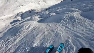 Tignes Feb 2019 Leisse black run [upl. by Ardnekat609]