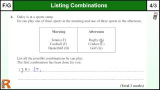 Listing Outcomes GCSE Maths Foundation revision Exam paper practice amp help [upl. by Aryn]