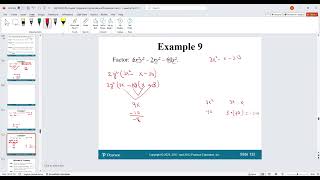 Chapter 5  Section 56 Factoring Trinomials Part 2 [upl. by Ijuy]