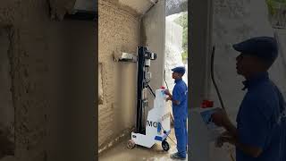 Machine plastering is fast efficient intelligent construction cost reduction [upl. by Still]