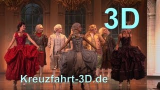 3DVideo AIDA Show Eine Große Nachtmusik Tanzshow zu Mozart  erlebt auf AIDAsol bei Madeira [upl. by Pietrek]