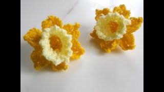 des jonquilles au crochet pas à pas facile [upl. by Trilley]