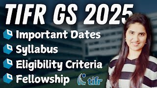 TIFR 2025  TIFR application form 2025  TIFR GS 2025 exam SyllabusOfficial websiteTIFR chemistry [upl. by Dareg]