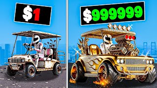 1 to 1000000 Golf Cart in GTA 5 [upl. by Toddie]