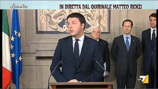 Il discorso di Matteo Renzi per lincarico di Governo [upl. by Yajet]