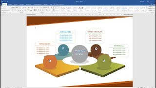 Como hacer un análisis FODA en word 2016 [upl. by Nahtnoj]