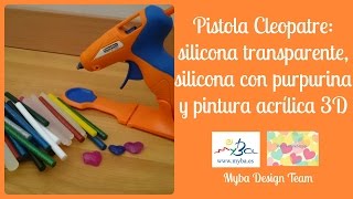 Pistola de silicona con pegamento purpurina y pintura 3D How to use cómo usar [upl. by Geno]