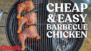 Easy BBQ Chicken Recipe on the Weber Kettle  Chuds BBQ [upl. by Boccaj]