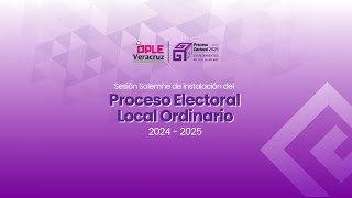 Sesión Solemne de instalación del Proceso Electoral Ordinario 2024  2025 [upl. by Assenyl]