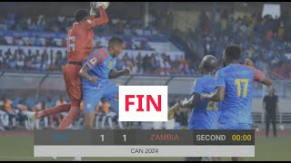 RDC VS ZAMBIE LIVE SCORE CAN 2024 EN CÔTE DIVOIRE 1 BUT PARTOUT [upl. by Eimac]