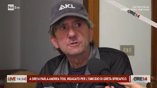 Intervista ad Andrea Tosi indagato per lomicidio di Greta  Ore 14 del 10102024 [upl. by Barhos]