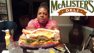 McAlisters Deli MukbangKing Club Sandwich [upl. by Sheree]