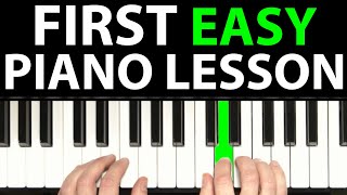 How To Play Piano  First EASY Piano Lesson [upl. by Enelyw]