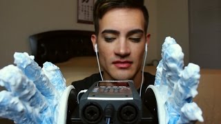 3Dio Foam amp Gloves Ear Cleaning w Cotton Balls ASMR [upl. by Haskel910]