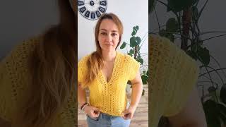 Top na szydełku tutorial czeka na kanale crop tank top crochet free pattern crochettops [upl. by Som910]