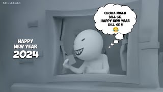 Happy New Year 2024  Funny Meme  Funny WhatsApp status  Edits MukeshG [upl. by Vharat]