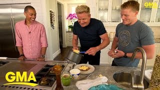 Gordon Ramsays perfect scrambled eggs tutorial  GMA Digital [upl. by Wallraff953]