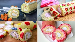 4 Easy Swiss Roll Recipe  Yummy [upl. by Ymereg]