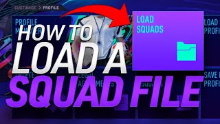 HOW TO INSTALLLOAD A SQUAD FILE FOR FIFA 21 [upl. by Jerrol187]