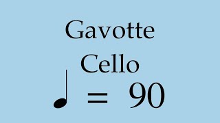 Suzuki Cello Book 3  Gavotte  Piano Accompaniment  90 BPM [upl. by Neelyahs]