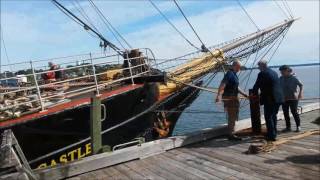 Sending Down Picton Castles Fore Lower Topsail Yard [upl. by Nanine]